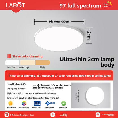 A Ultra-thin round LED lamps wholesale balcony light bedroom light living room light household aisle corridor light three-proof ceiling light