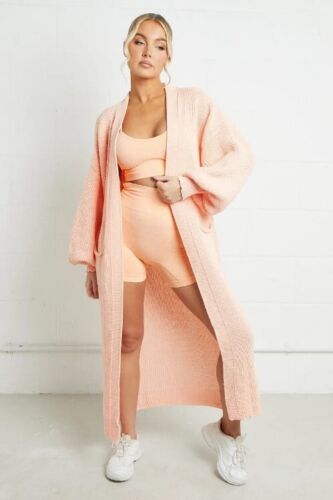 A long knit jacket