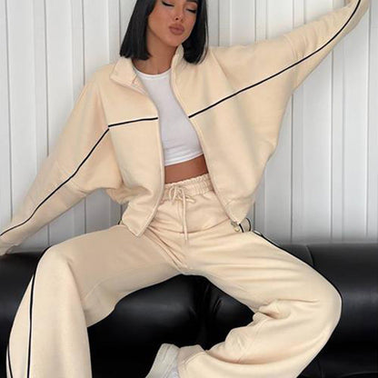 A long-sleeved sweater set
