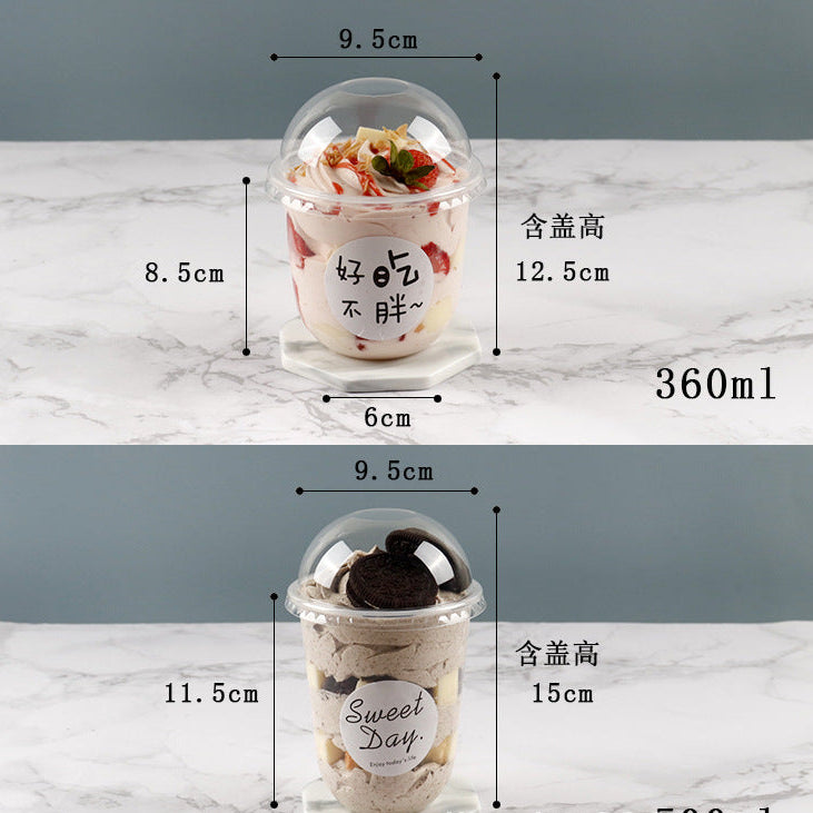 A Melaleuca Fruit Wood Bran Ice Cream Sundae Ice Cream Chubby Cup Mousse Cake Cup U-shaped Cup