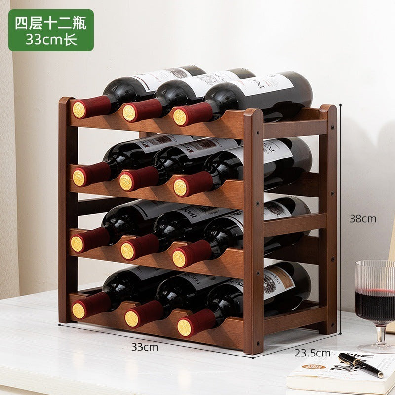 A Nanzhu red wine rack desktop household wine tray multi-layer tray