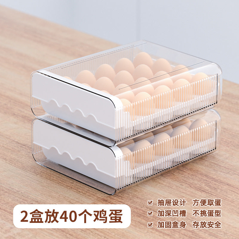 A refrigerator egg storage box