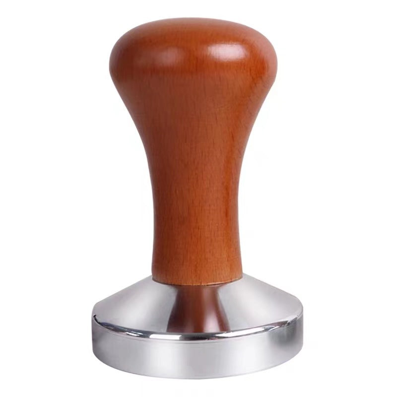 A Powder Press Stainless Iron Solid Italian Coffee Solid Wood Powder Press Hammer Coffee Filler Commercial Household Filler