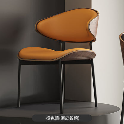 A PU leather chair seat