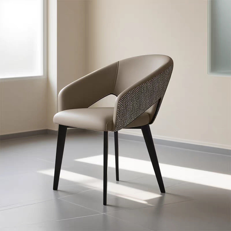 A metal leather chair seat