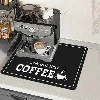 A Solid color kitchen drain pad New diatom mud desktop pool Wear-resistant suction pad Anti-scalding heat insulation pad