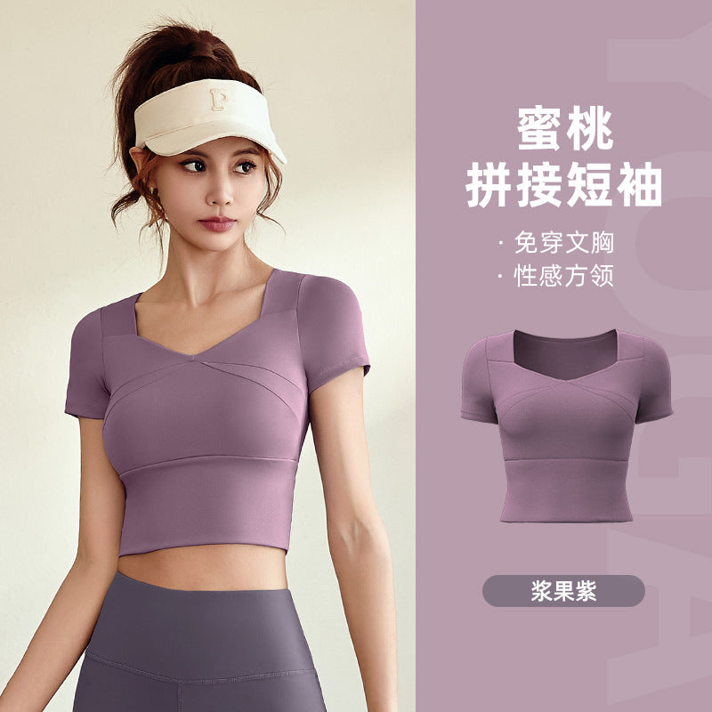 A Yoga suit Naked high elastic yoga suit Slim fit sports thin outdoor fitness suit women