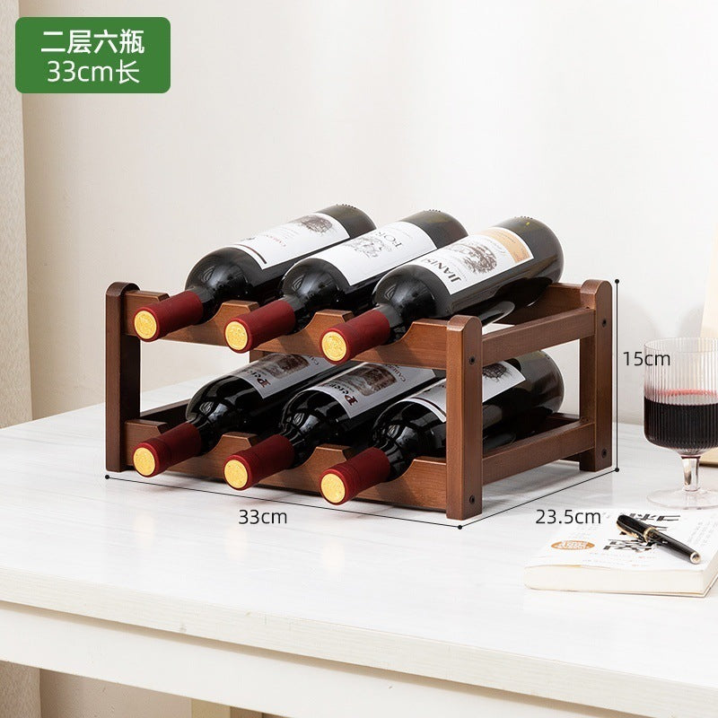 A Nanzhu red wine rack desktop household wine tray multi-layer tray