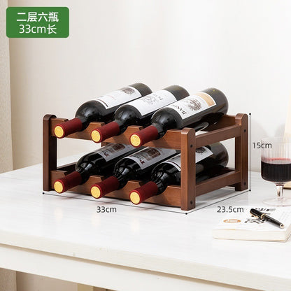 A Nanzhu red wine rack desktop household wine tray multi-layer tray