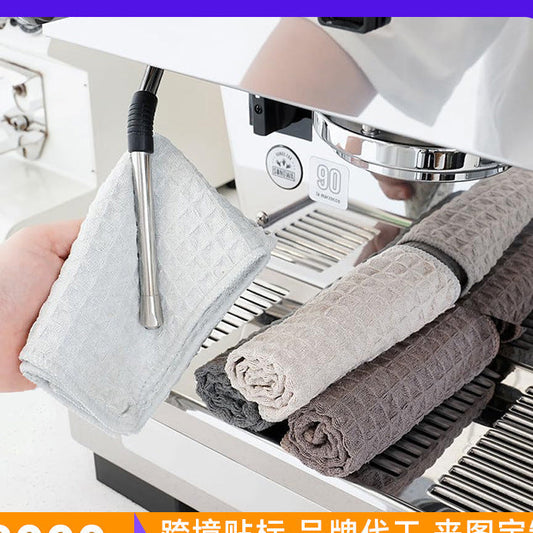 A Waffle rag coffee milk tea shop bar special cleaning towel thickened not easy to lose hair quick drying cleaning towel