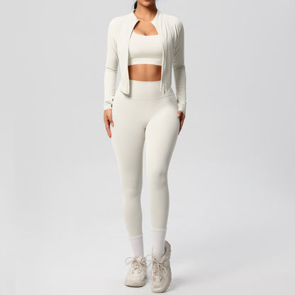 A Tight Yoga Vest Jacket Shockproof Beauty Back Sports Bra Pilates Running Outdoor Yoga Clothing