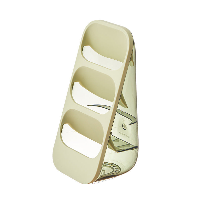 A Three-layer shelf Floor-mounted plastic chopstick cage Knife storage rack Drain chopstick cage Kitchen knife rack