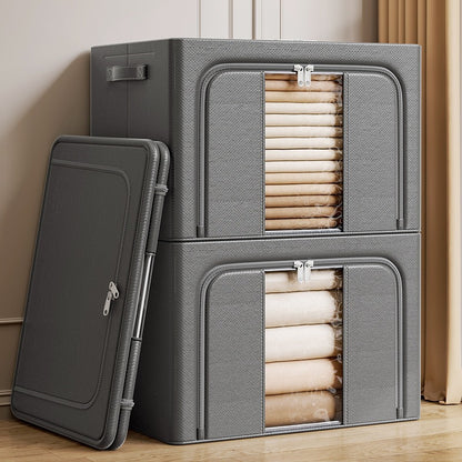 A Thickened folding storage box, sorting box, clothing oversized storage box, household clothes sorting Baina box