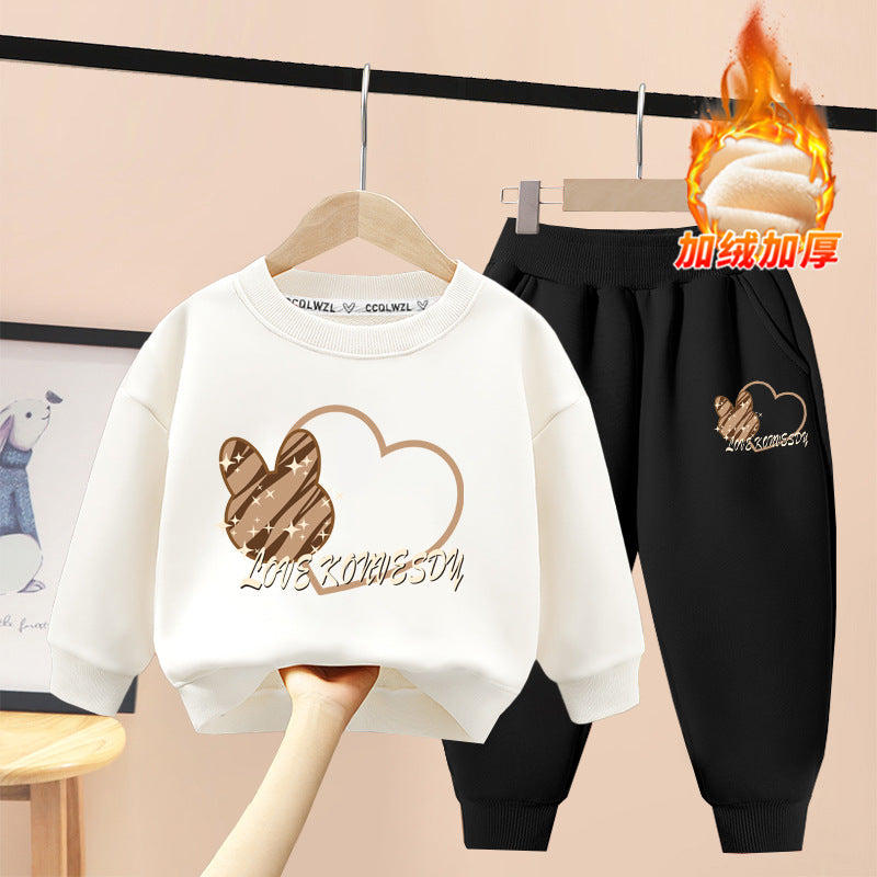 A children's sweatshirt set