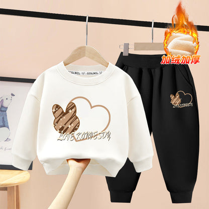 A children's sweatshirt set