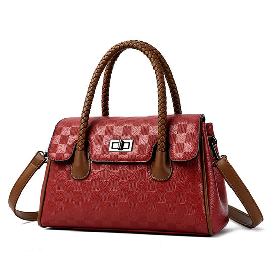 A messenger handbag