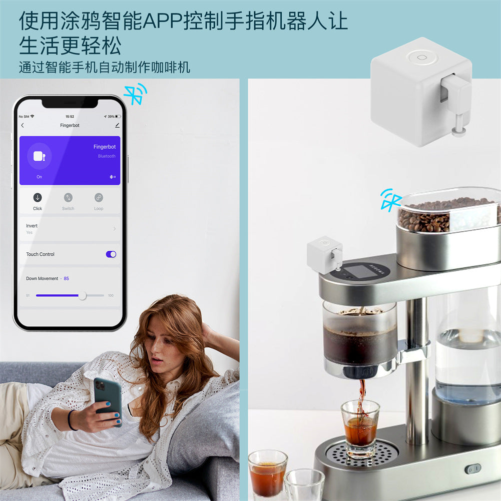 A graffiti bluetooth bluetooth smart finger robot app remote control