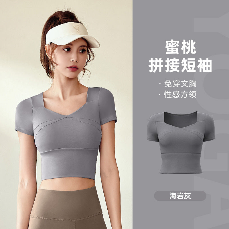 A Yoga suit Naked high elastic yoga suit Slim fit sports thin outdoor fitness suit women