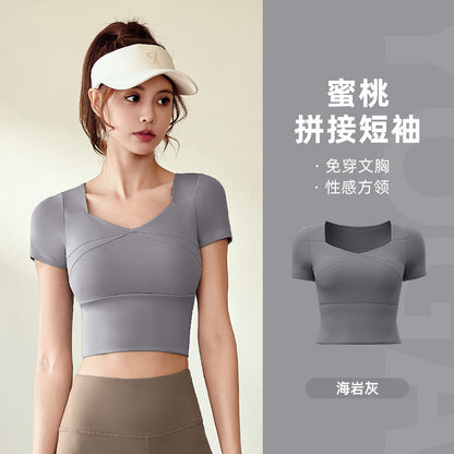 A Yoga suit Naked high elastic yoga suit Slim fit sports thin outdoor fitness suit women