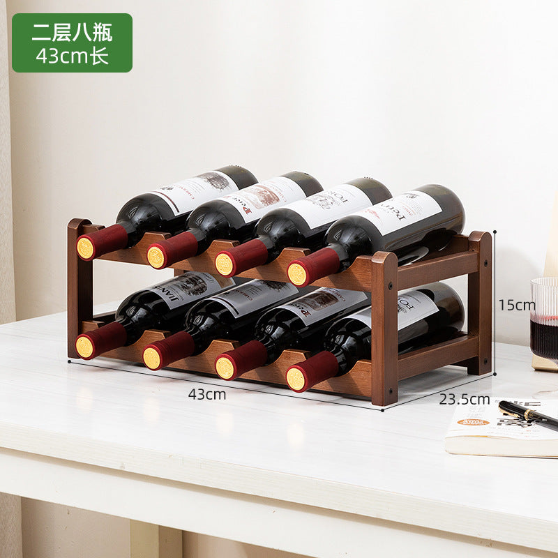 A Nanzhu red wine rack desktop household wine tray multi-layer tray