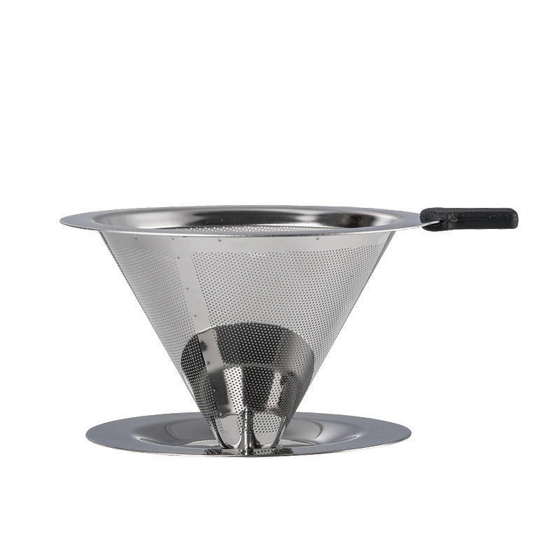 A Stainless steel coffee filter coffee filter filter cup hand brewing coffee utensils set filter paper drip filter cup