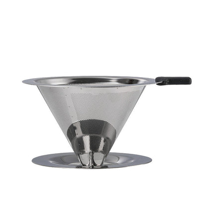 A Stainless steel coffee filter coffee filter filter cup hand brewing coffee utensils set filter paper drip filter cup