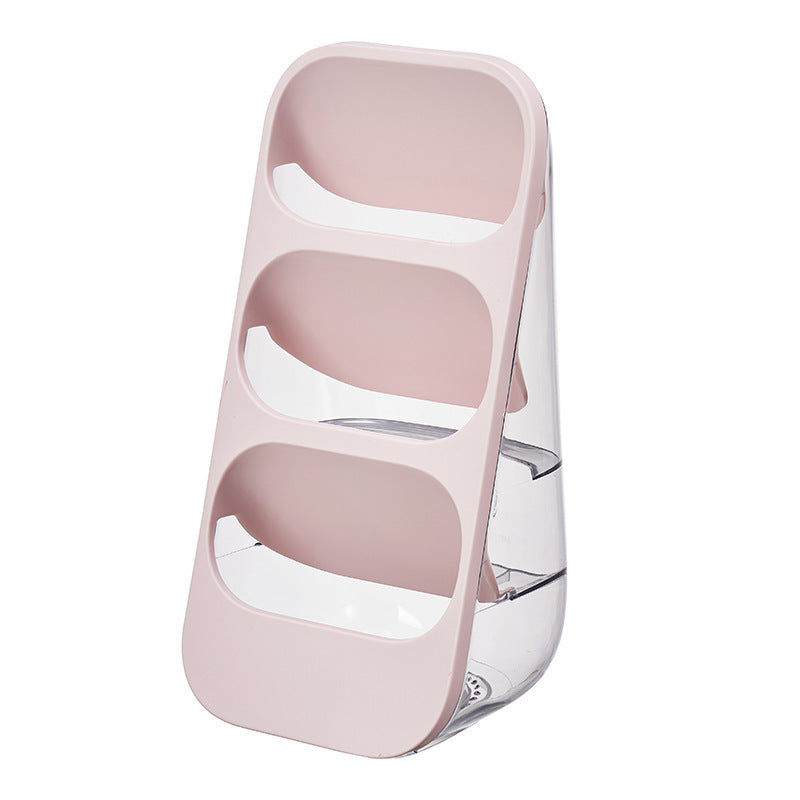 A Three-layer shelf Floor-mounted plastic chopstick cage Knife storage rack Drain chopstick cage Kitchen knife rack