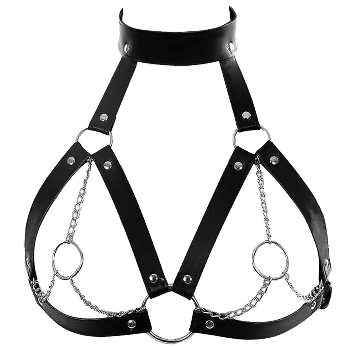 Air freight free shipping leather chest strap sexy neck chest strap chest chain