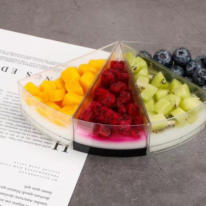 A triangular mold mousse cup disposable hard plastic curved 8 inch cake lasagna gift box lasagna special