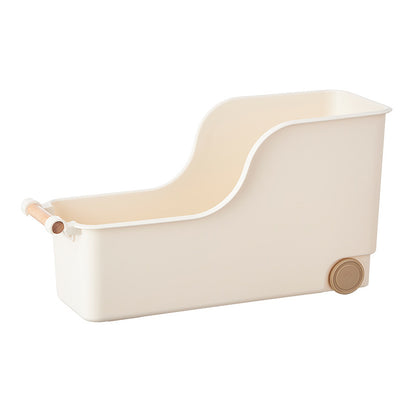 A push-pull pulley plastic storage box