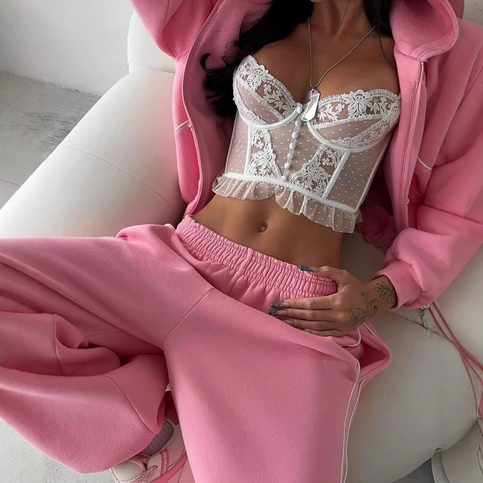 A sweater set two-piece set