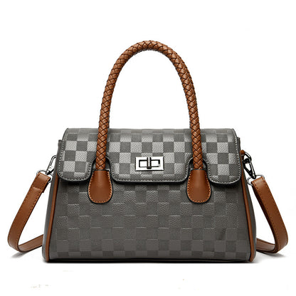 A messenger handbag