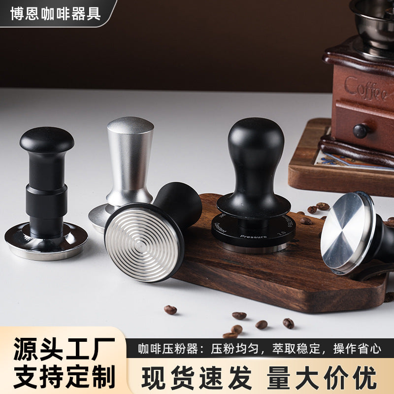 A new stainless steel self-gravity coffee dispenser, Italian coffee dispenser, powder press, balance and concentration coffee dispenser