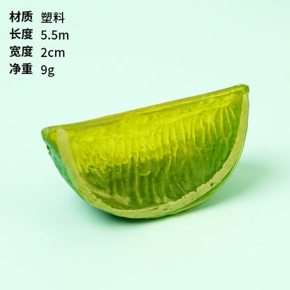 A Fake fruit slice Lemon slice Watermelon slice Fake cherry decoration photo Fruit props High imitation fruit slice model
