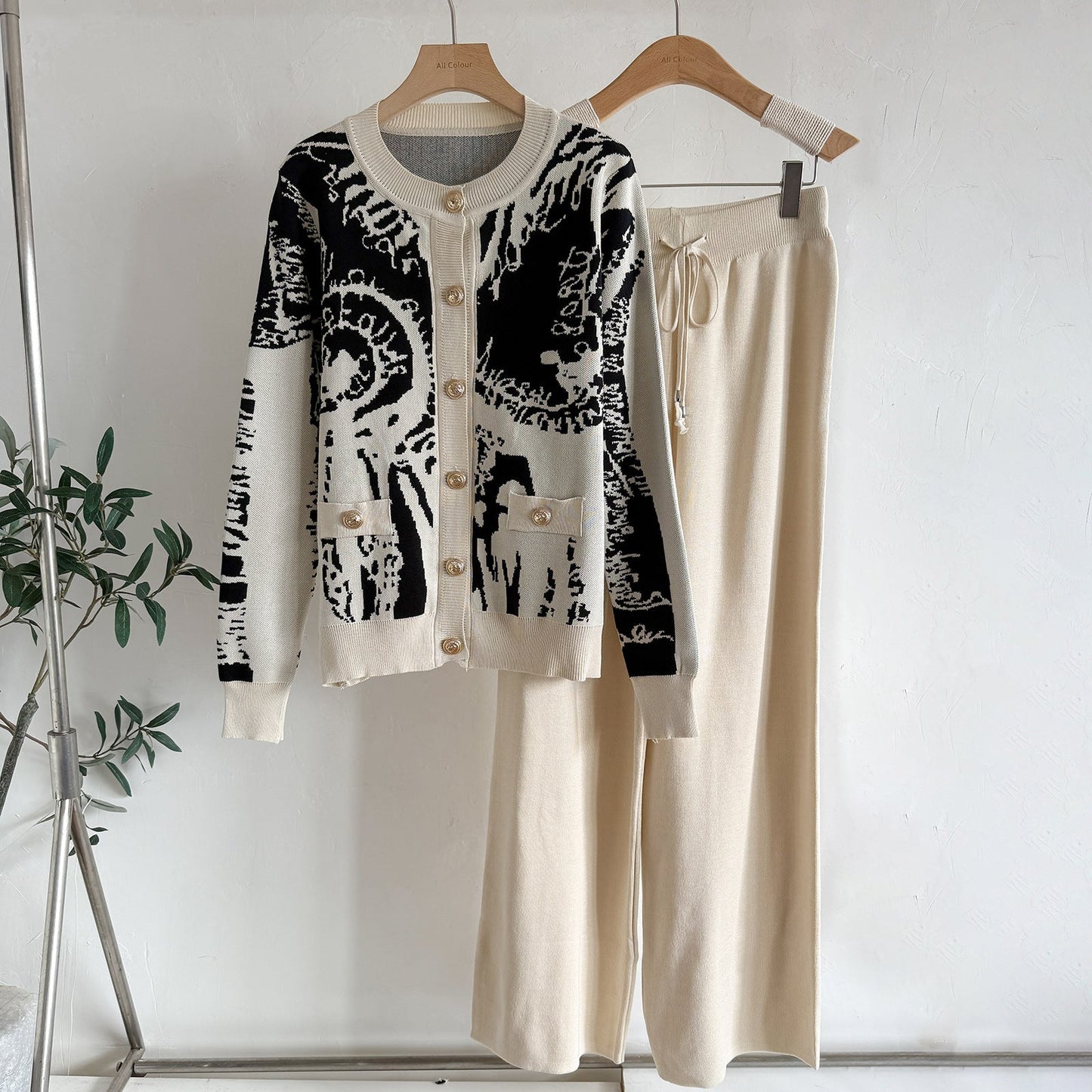 A knitted two-piece set