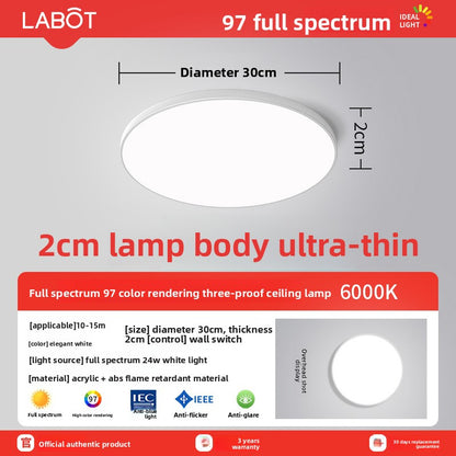 A Ultra-thin round LED lamps wholesale balcony light bedroom light living room light household aisle corridor light three-proof ceiling light