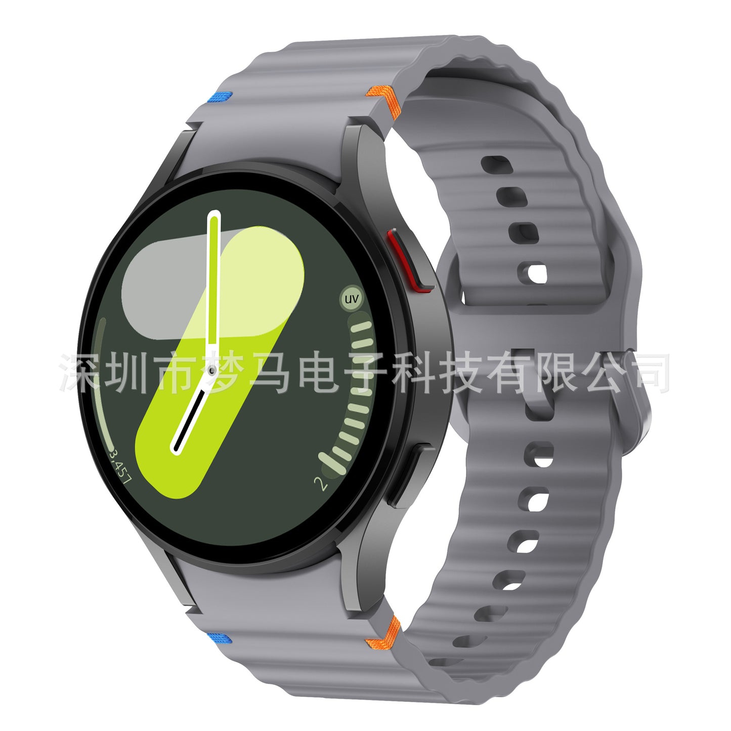 A Suitable for Samsung watch7/FE original wave stitching color buckle silicone strap universal watch654 strap