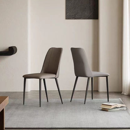 A metal leather chair seat