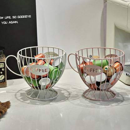 A modern Nordic style creative metal fruit plate household fruit plate fruit basket tea snack fruit storage basket