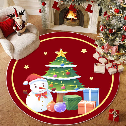A round carpet floor mat