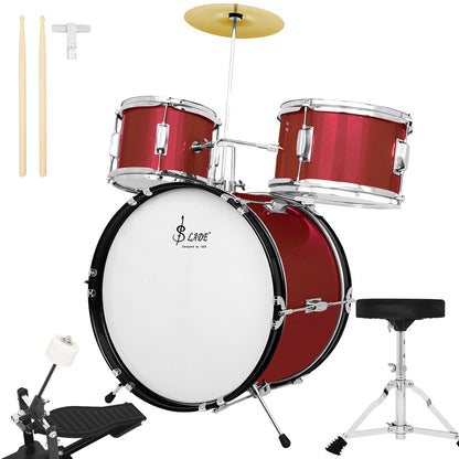 A foreign trade children's drum kit practice drum beginner test playing jazz drum 3 drum 1 cymbal percussion instrument early education gift