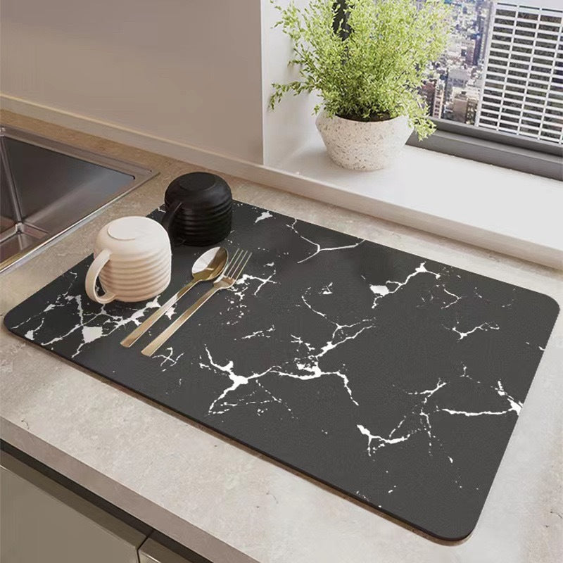 A Solid color kitchen drain pad New diatom mud desktop pool Wear-resistant suction pad Anti-scalding heat insulation pad