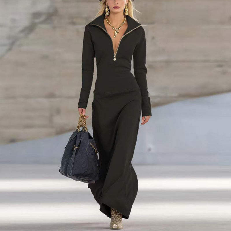 A long-sleeved dress