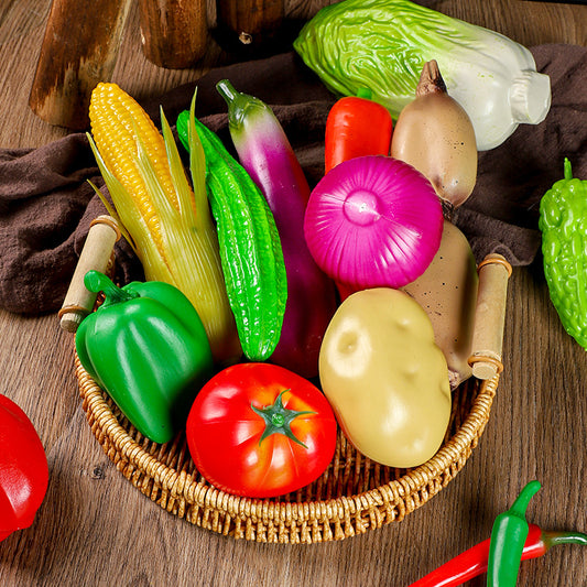 A simulated plastic vegetable spot wholesale props children's teaching aids plastic fake fruit eggplant potato carrot model