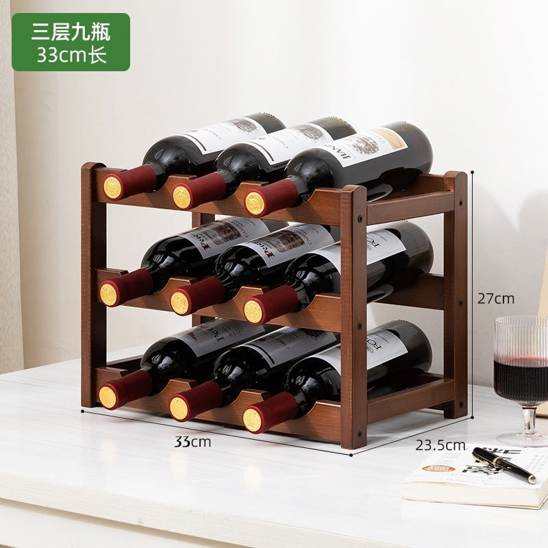 A Nanzhu red wine rack desktop household wine tray multi-layer tray