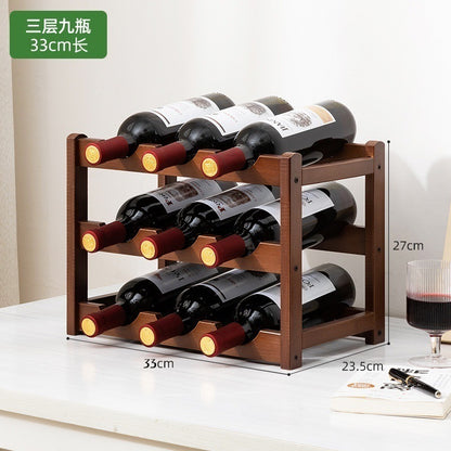 A Nanzhu red wine rack desktop household wine tray multi-layer tray