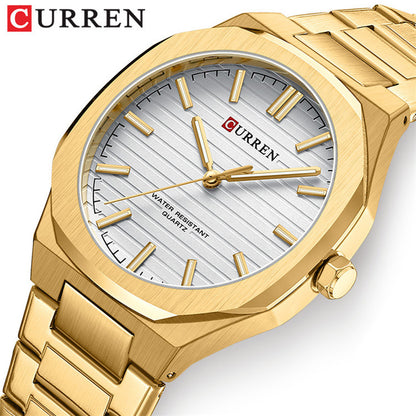 A  8456 men's steel belt business watch quartz simple men's watch cross-border explosion spot wholesale