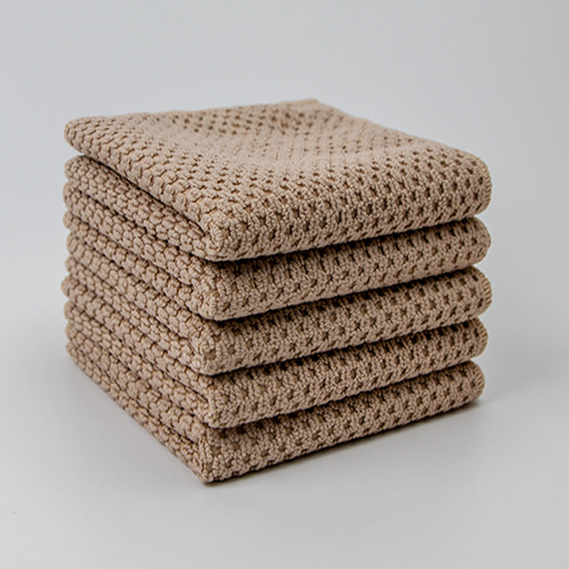 A Corn kernels dishcloth wholesale thickened water absorption and oil removal microfiber kitchen towel multi-functional cleaning rag