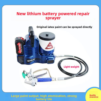A High Voltage Handheld Lithium Battery Repair Sprayer Paint Paint High Voltage Airless Portable Rechargeable Electric Spray Gun