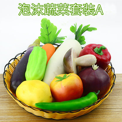 A simulated vegetable early education props studio shooting props window ornaments fake cabbage radish fake vegetables